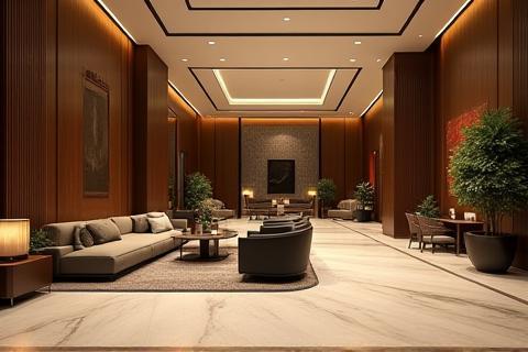 Modern hotel lobby